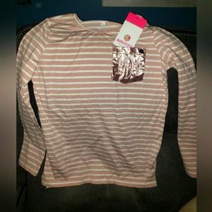 Pink & White stripped shirt